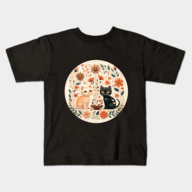 Bumped cats Kids T-Shirt by Virshan